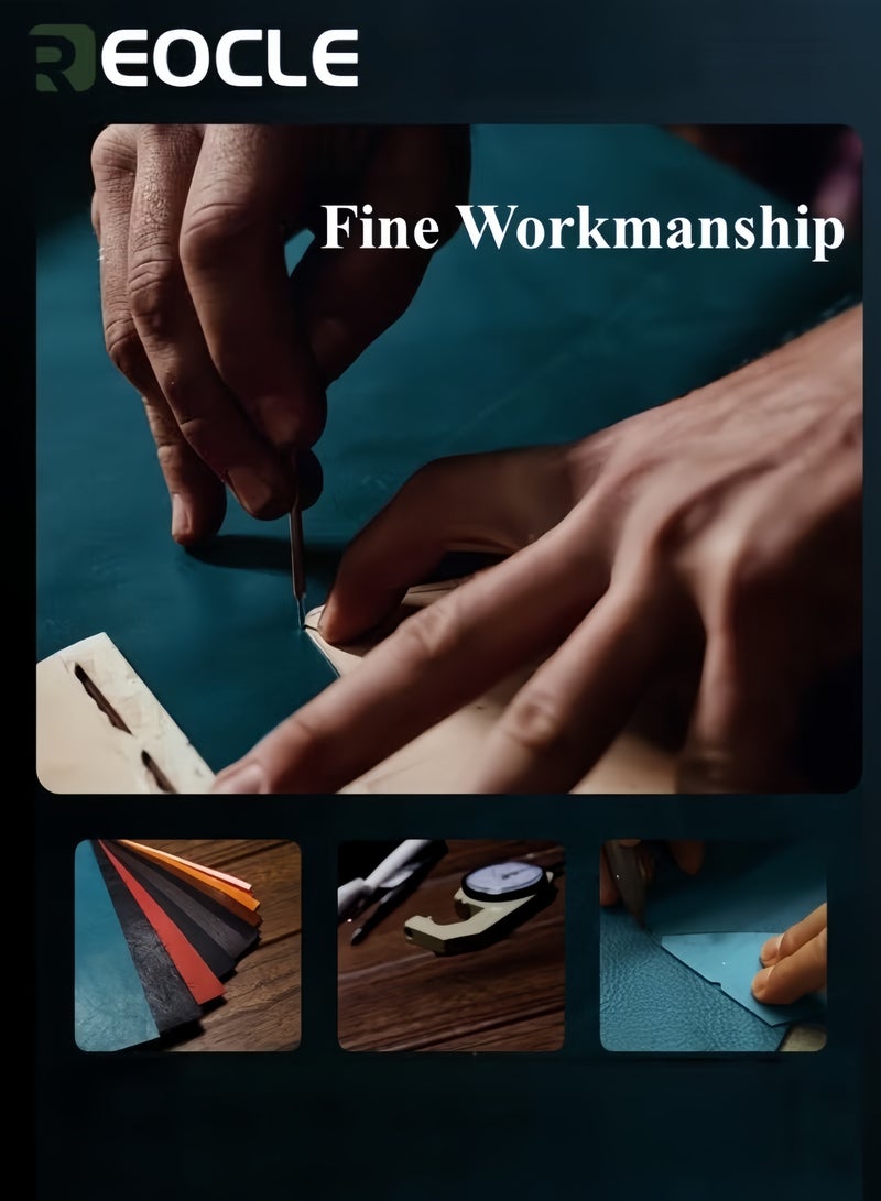 REOCLE Mobile Phone Case for Samsung S22 Ultra Premium Leather Flip Foldable Shockproof Protective Case Electroplated Magnetic Stand Protective Cover - Image 2