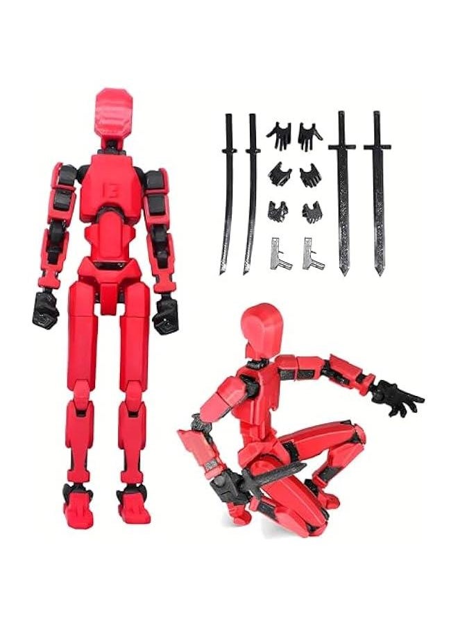 Generic - HOMELEX Titan 13 Action Figure 3D Printed Robot Toys Articulated Action Figures Full Body Activity Robot Multi-Jointed Movable PVC Model for Desktop Decorations (5PCS) - Image 1