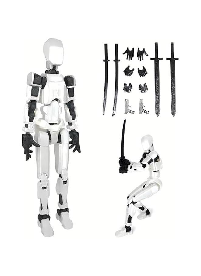 Generic - HOMELEX Titan 13 Action Figure 3D Printed Robot Toys Articulated Action Figures Full Body Activity Robot Multi-Jointed Movable PVC Model for Desktop Decorations (5PCS) - Image 1
