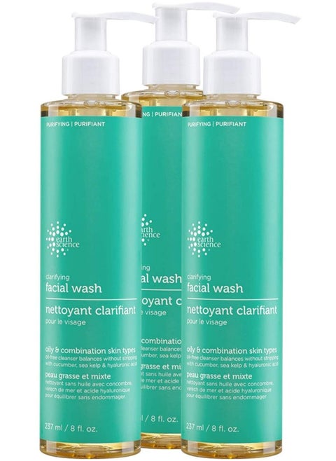 gentle foaming facial wash with hyaluronic acid to balance normal to oily combination skin made with natural plant extracts for hydrating moisturizing  and cleansing effects
