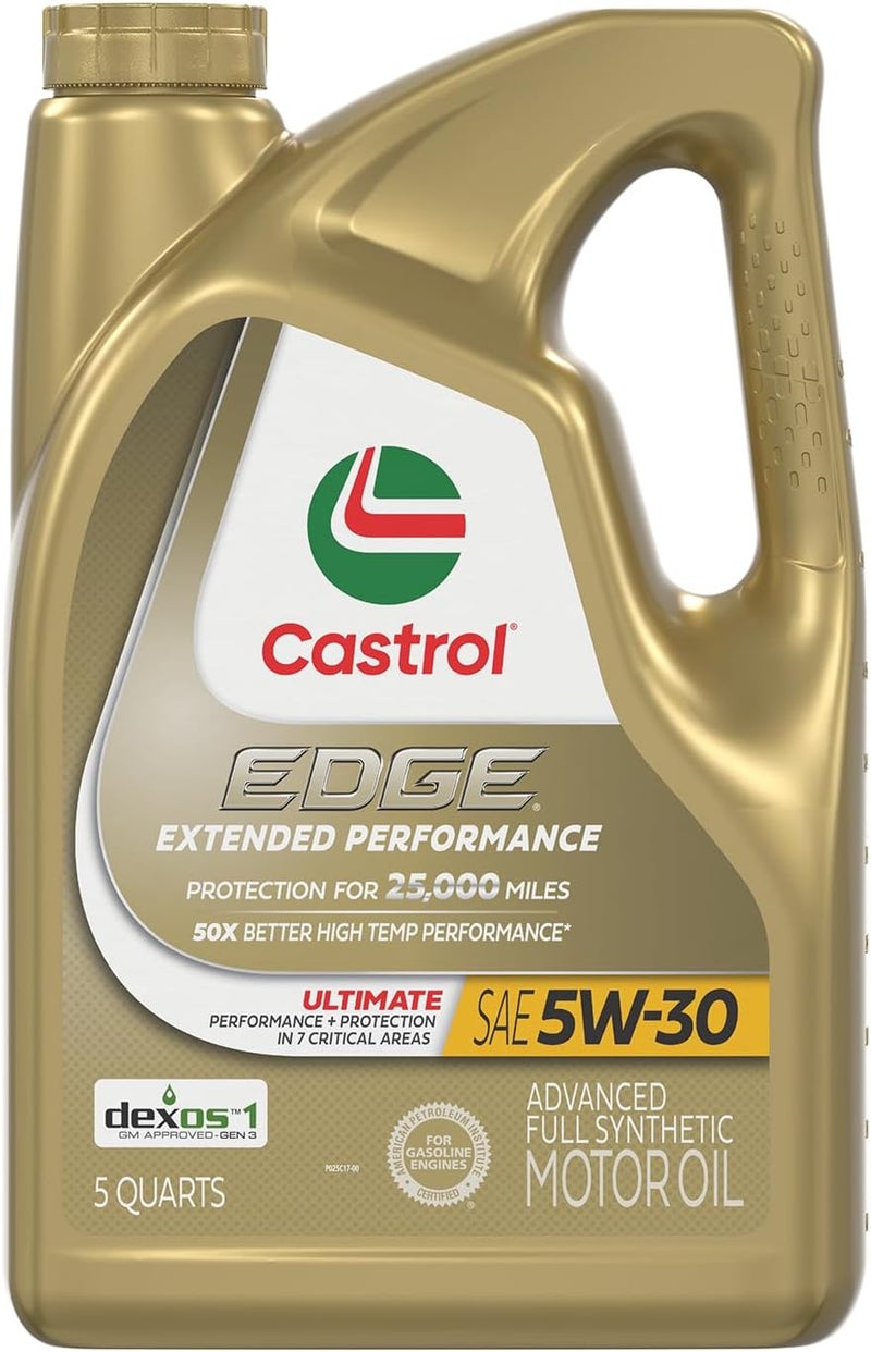 Castrol EDGE Extended Performance 5W-30 Advanced Full Synthetic Motor Oil, 5 Quart - Image 1