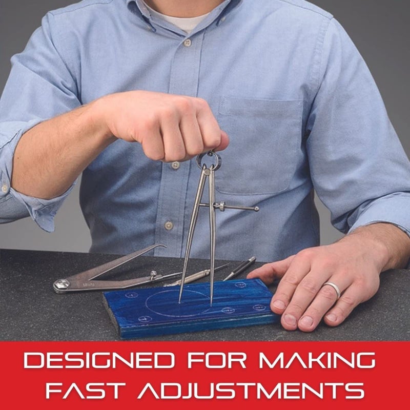 Starrett Yankee SpringType Divider with HighGrade Steel Bow Spring and Quick Adjusting Spring Nut  6 Size and Capacity Spring Joint Type  83A6 - Image 4