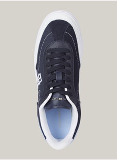 TOMMY HILFIGER Women's Heritage Court Sneakers Low Top - Leather, Blue  - Image 3