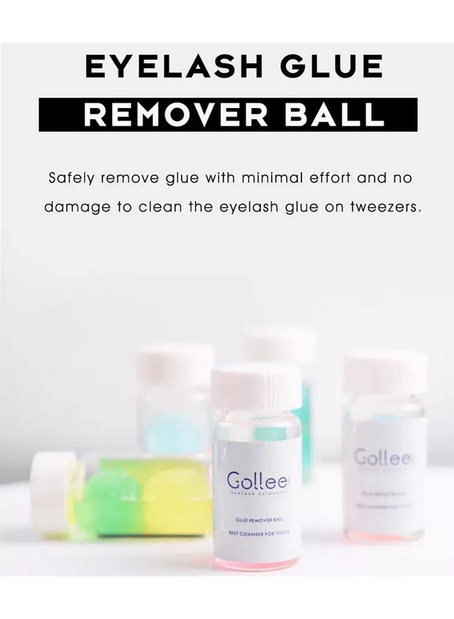 GOLLEEPRO 1 Bottle Eyelash Extension Tweezers Cleaner/Liquid Glue Remover And Sponge Ball For Lash Extension Tools - Image 5