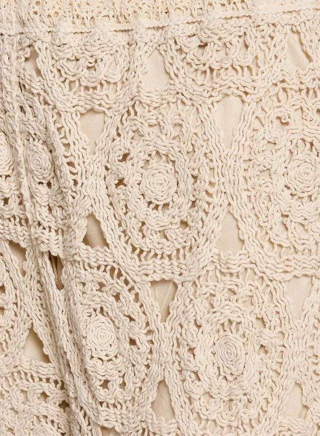 تواكستريمز 2Xtremz Flare Fit High Rise Crochet Lace Detail Pants