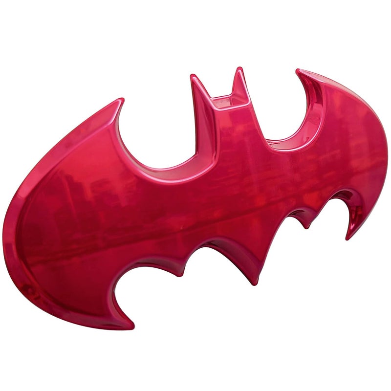 Fan Emblems Batman 3D Car Badge  1989 Batwing Logo Pink Chrome 38 x 18 x 02 inches