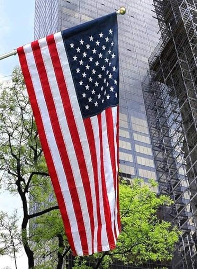 Lifraon American Flag Pole Sleeve Banner Style 2.5x4 Ft USA US Flag Embroidered Stars Heavy Duty Durable For Outdoor Outside((No Grommets)) - Image 1