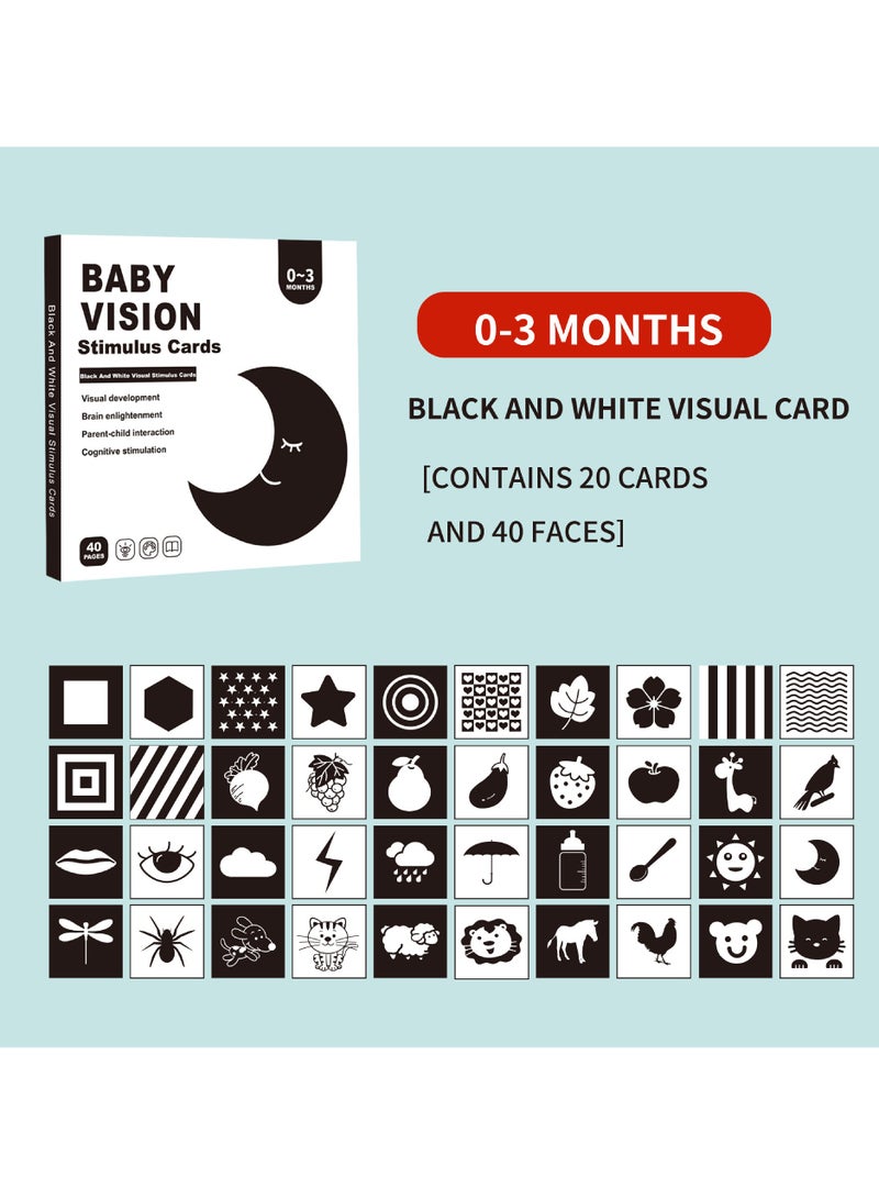 Baby Early Education Black And White Card baby Visual Stimulation Ccard  - Image 1