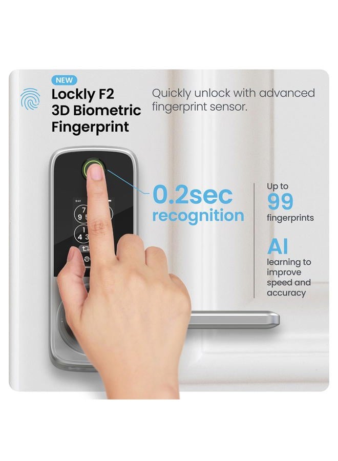 LOCKLY Smart Lock Secure Pro (2025 Latest Version), Fingerprint Door, Keyless Entry, Built-in Wi-Fi Latch, PIN Genie Keypad, Smart Front Door Lock, App Remote Control, Auto Lock, Easy Installation - Image 5