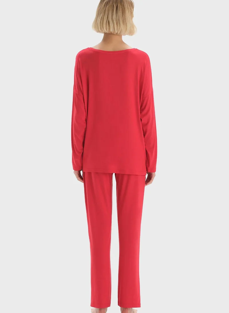 dagi Knitted Top & Pyjama Set