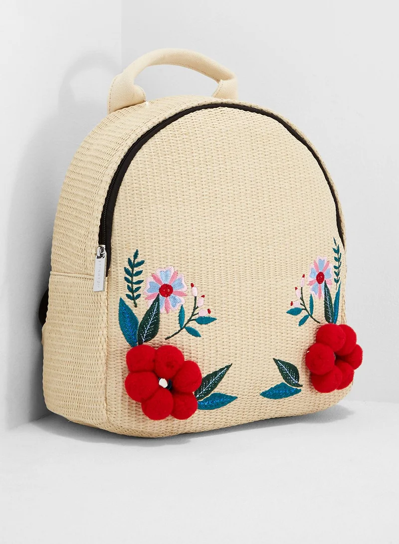 Skinnydip London Charlie Raffia Backpack