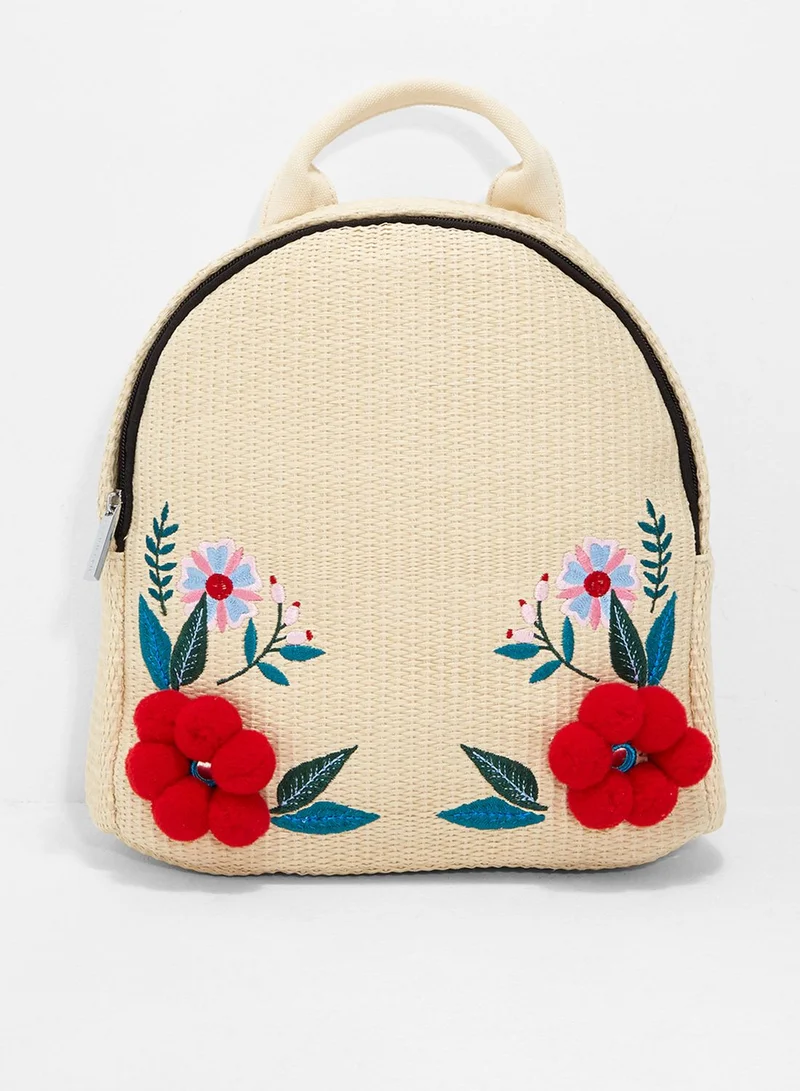 Skinnydip London Charlie Raffia Backpack