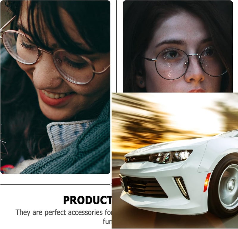 كلاراكو سلسلة نظارات من كلاركو، قطعتان من الذهب والفضة، سلاسل نظارات معدنية مع مشبك من جلد التمساح، حامل غطاء الوجه، سلاسل نظارات غير قابلة للانزلاق، حبل حول الرقبة - Image 3