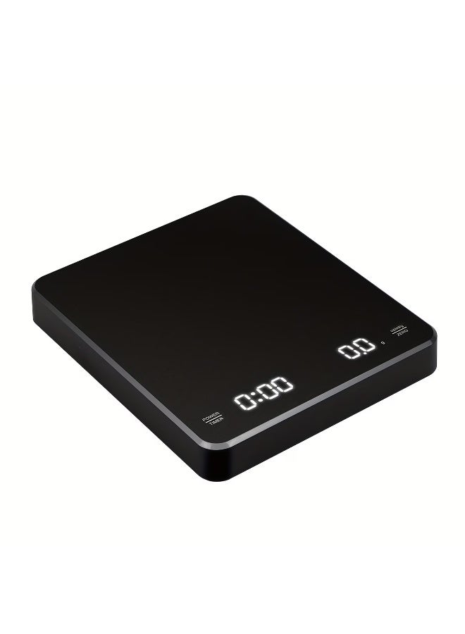 HMC Digital Kitchen Scale with Timer, Drip Espresso Scale 3 Kg/0.1G High Precision, Rechargeable Portable Coffee Scale, 3 Units, Tare, Auto Off - Image 4