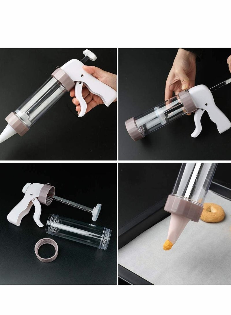 واي آند دي Cookie Press Gun Kit,DIY Maker with 13 Discs and 6 Icing Tips for Biscuit Decoration,Cakes Decorating For Any Holidays - Image 5