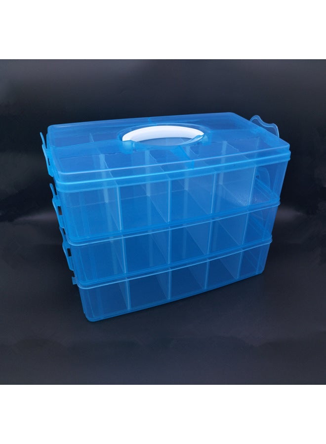 Extra Large Three-layer Transparent Plastic Storage Box Portable Removable elry Hairpin Finishing Box Household Sundries Storage Box