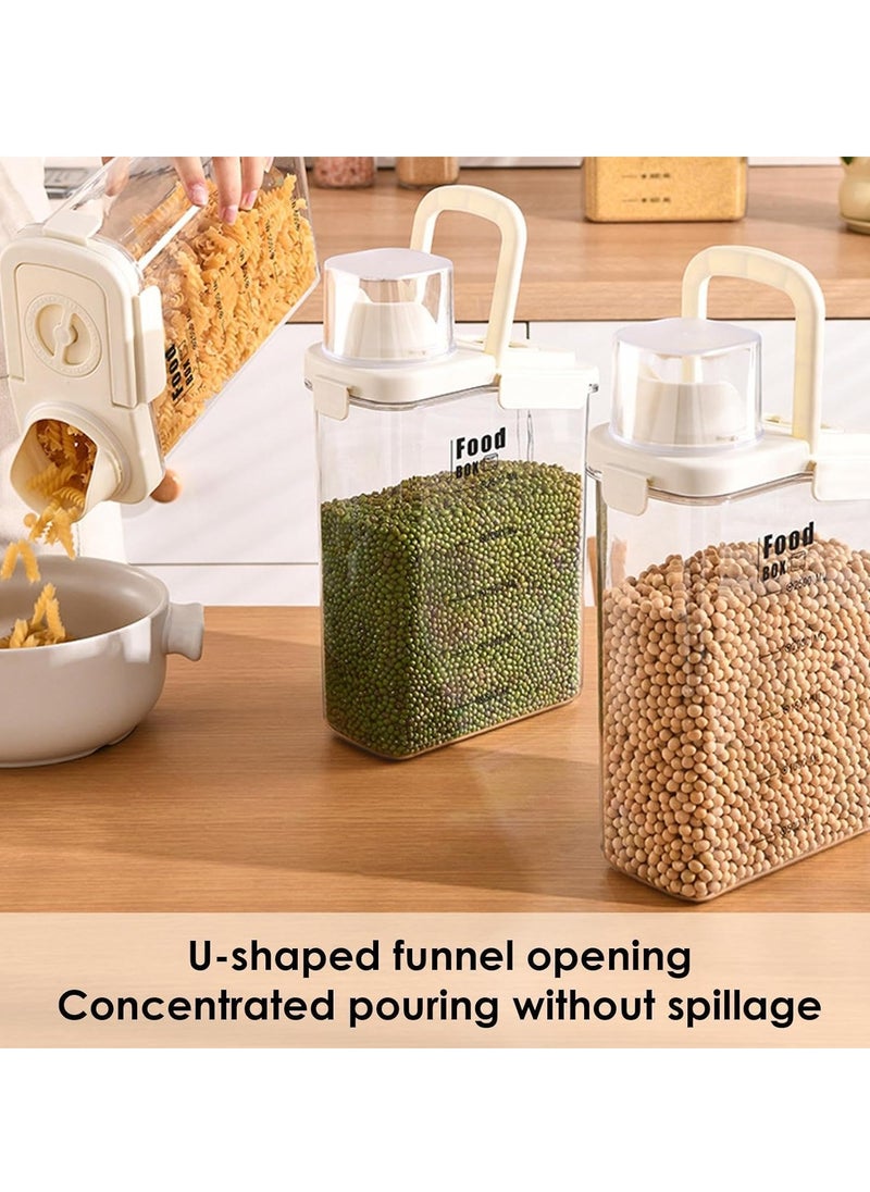 KASTWAVE Rice Storage Container, Rice Dispenser Storage Containers, Rice Storage Bin, Clear Kitchen Pantry Food Storage Container, Dry Food Dispenser, Plastic Rice Cereal Flour Holder, Airtight Food Storage  - Image 3