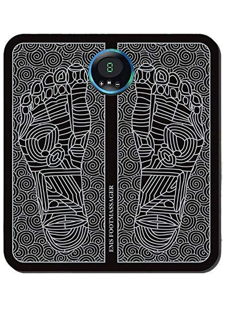 إسكدنيا Foot Massager,ShowTop EMS USB Rechargeable Folding Portable Electric Massage Mat,Electronic Muscle Stimulatior Feet Massage Promoting Blood Circulation Muscle Pain Relief - Image 1