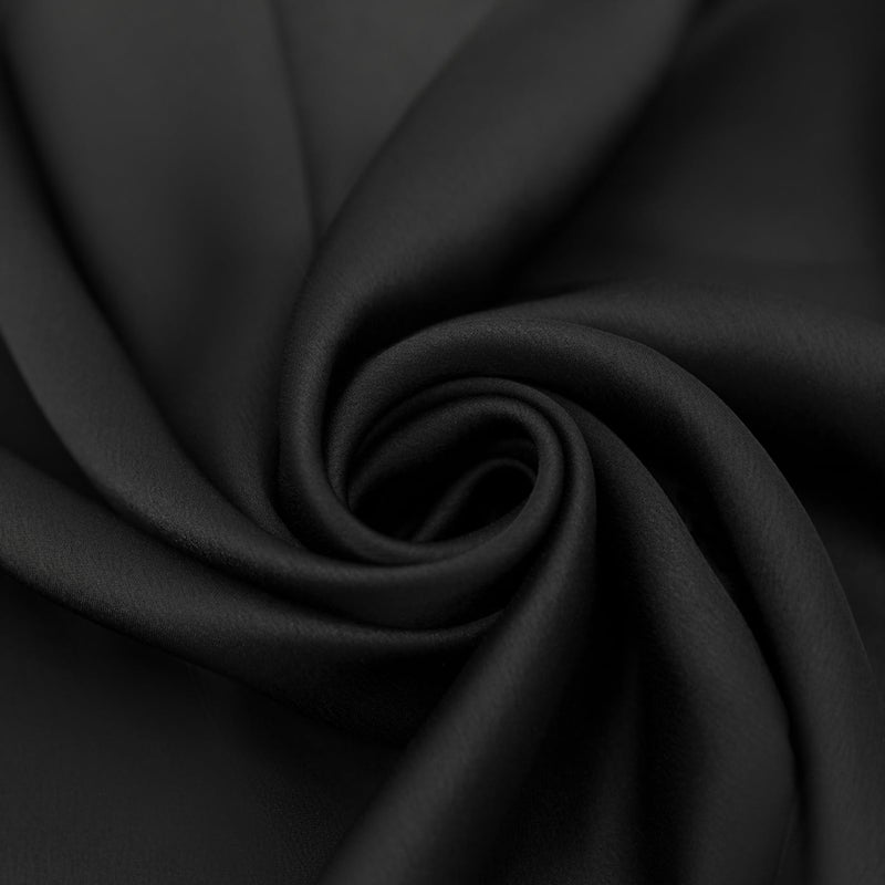 vimate Black Silk Head Scarf, Womens 35â€™â€™ Square 100% Mulberry Black Silk Scarf for Hair Wrapping at Night (035-Black) - Image 3