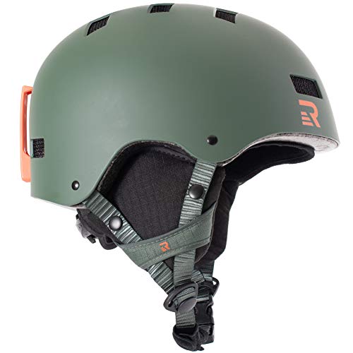 Retrospec Traverse H1 Ski & Snowboard Helmet, Convertible to Bike/Skate, Matte Forest Green, Small (51-55cm) - Image 1