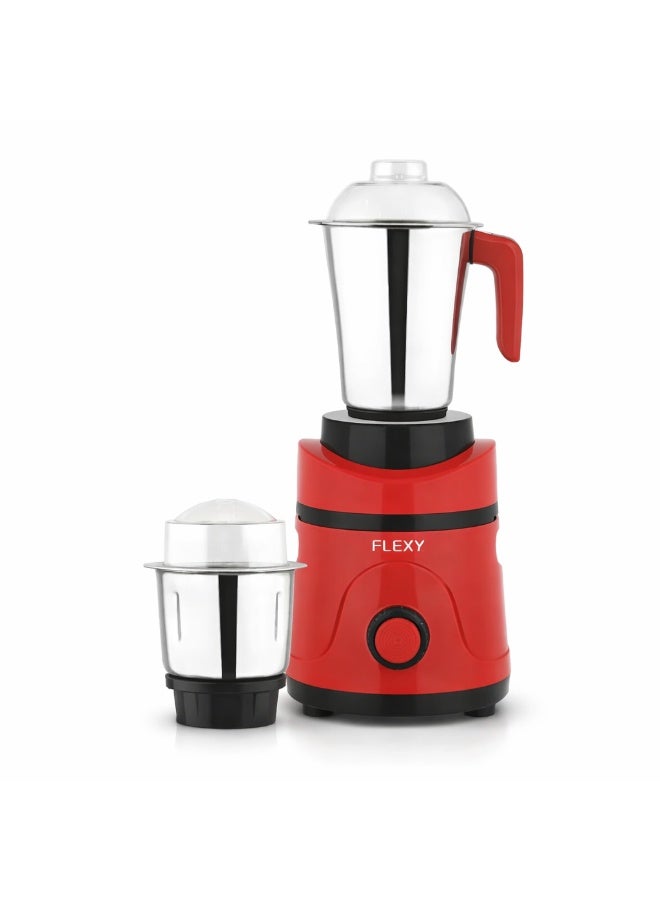 Flexy 2-in-1 Mixer Grinder 600W with Stainless Steel Jars, 18000RPM Speed, Copper Motor, Overload Protection, 3 Speeds Incher, Heavy ABS Body, 24 Months Warranty - Image 1