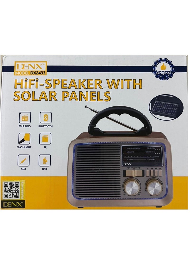 Denx HIFI speaker with solar panels  - Image 1