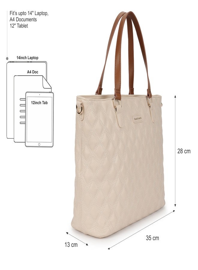 Fastrack Quilted Crush laptop tote | Women’s Quilted Laptop tote | Padded 14" Sleeve, Dual Handles & Adjustable Strap - Image 4