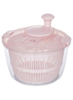 Arabest Salad Spinner Large Lettuce Dryer Spinner Quick Dry Design BPA Free, Fruit Dehydrator with Bowl, Non-Slip Mat and Safety Lid Lock (Pink)  - Image 1