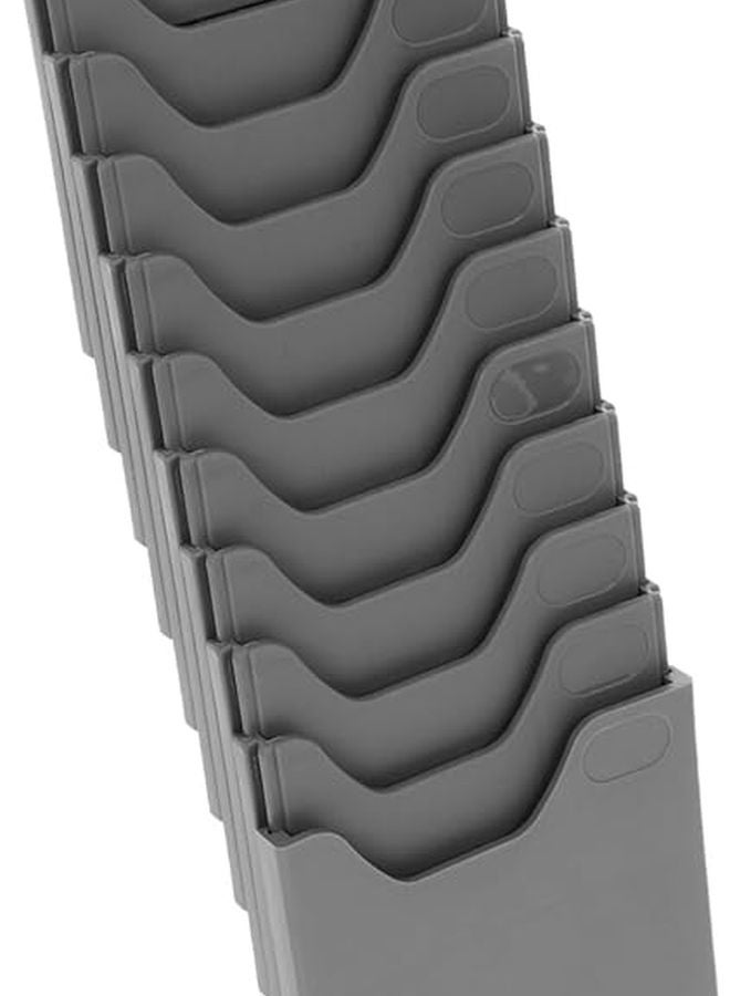 Retractable Attendance Card Holder 10 Slots Expandable Office Time Clock Rack Organizer - Image 4