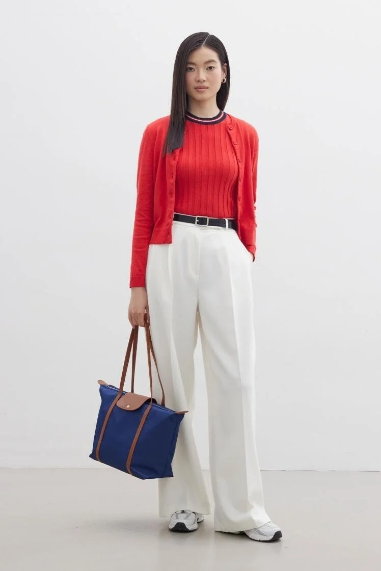 مانوكا Mari Medium Shopper Bag Navy Blue