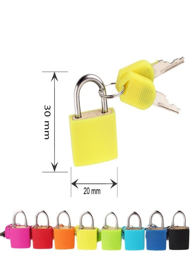 Bekner Suitcase Locks with Keys, Small Luggage Padlocks Metal Padlocks Mini Keyed Padlock for School Gym Classroom Matching Game (Fresh Color,6 Pieces) - Image 2