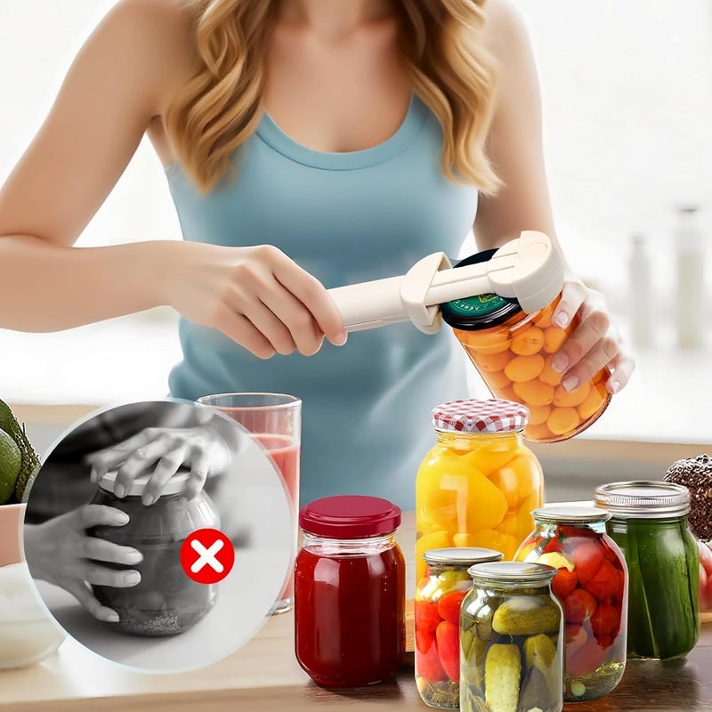 PEAKCLOUDS Multifunctional Jar Opener for Seniors with Arthritis, Magnetic Can Opener, Kitchen Gadgets for Weak Hands (Off-White) - Image 5