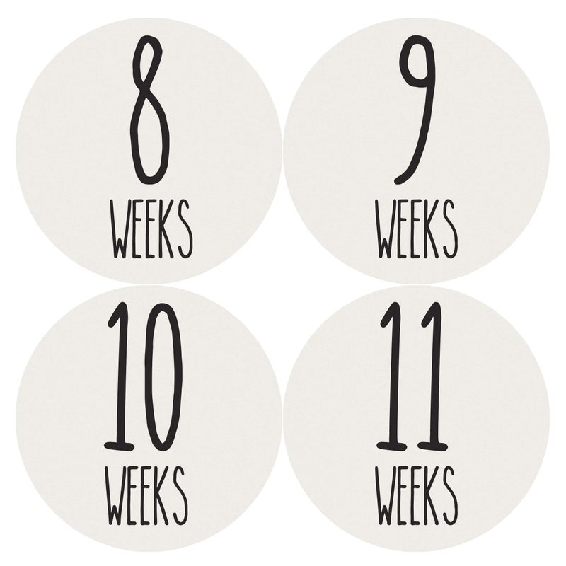 Months In Motion Pregnancy Growth Stickers | Week to Week Pregnant Expecting Photo Prop | Maternity Keepsake | Baby Bump | Weekly Stickers Photo (Set of 36) - Image 1