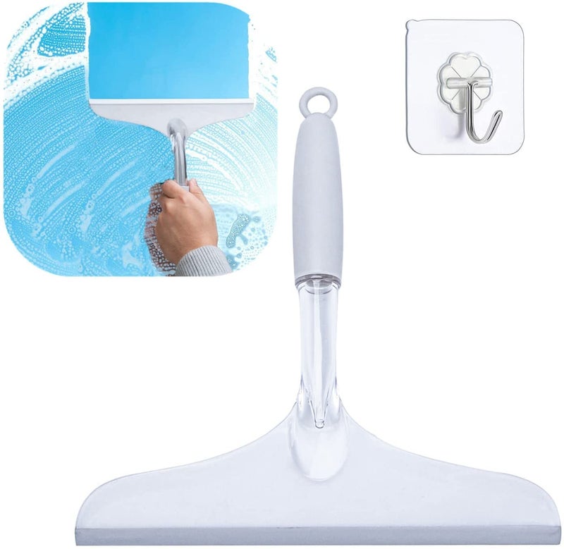 Shower Door Squeegee for Bathroom Shower Glass Doors SiliconeRubber Window Cleaner Squeegee Plastic Car Windshield Cleaning Squeegee