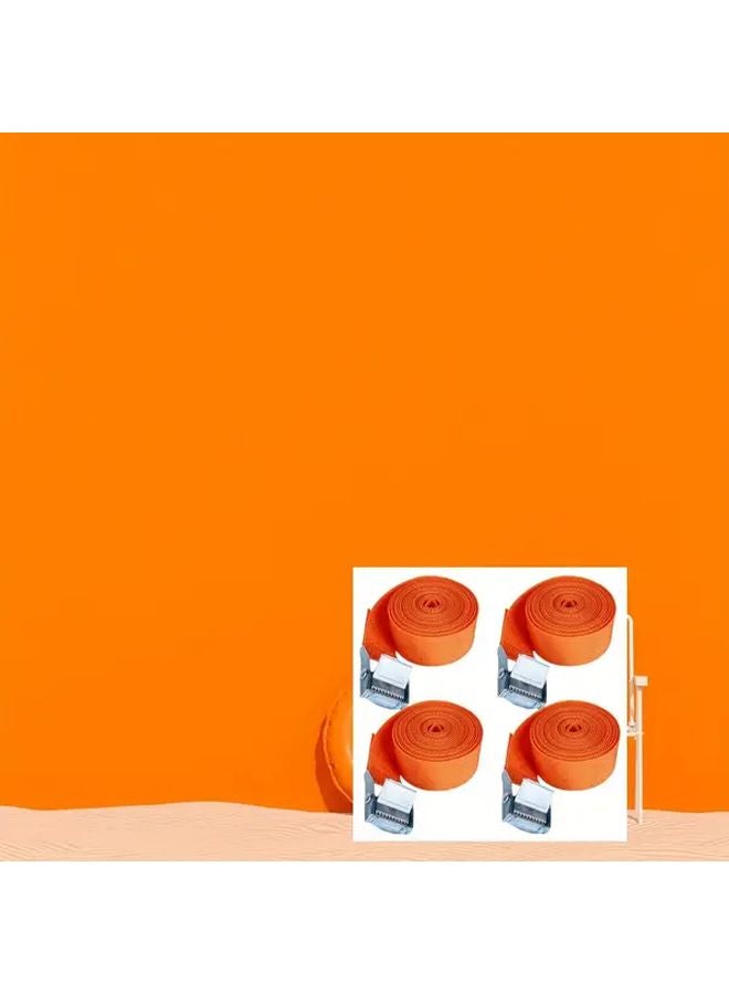 Heavy Duty Quick Release Luggage Straps 2m High Strength Cargo Tie Down For Travel Roof Rack Orange - Image 1