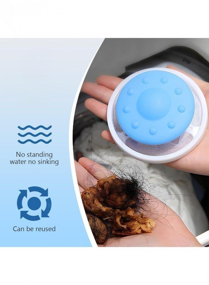 3 قطع قابلة لإعادة الاستخدام غسالة عائمة حقيبة شبكية فلتر الشعر حقيبة شبكية مزيل شعر الغسيل الحيوانات الأليفة الفراء الالتقاط للمنزل تصميم شبكة بلاستيكية للاستخدام بدون كهرباء يمنع التشابك - Image 2