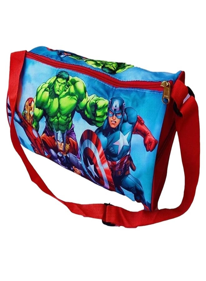Firstdemand Red Avengers Printed Swimming Gym Travels Duffle Bags Avengers Kids Duffle Bag, Blue and Red, Superhero Design - Image 2
