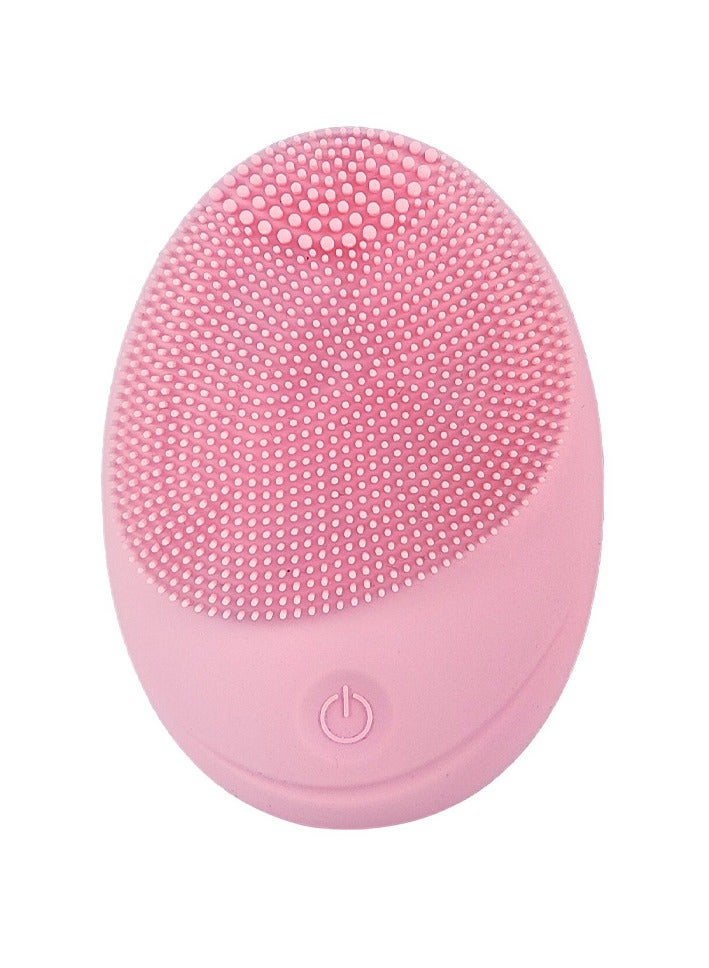 ORiTi Ultrasonic Electric Silicone Facial Cleaner Skin Friendly Silicone Facial Brush For Deep Cleaning Removing Blackhead And Massage For Men Women - Pink - Image 4