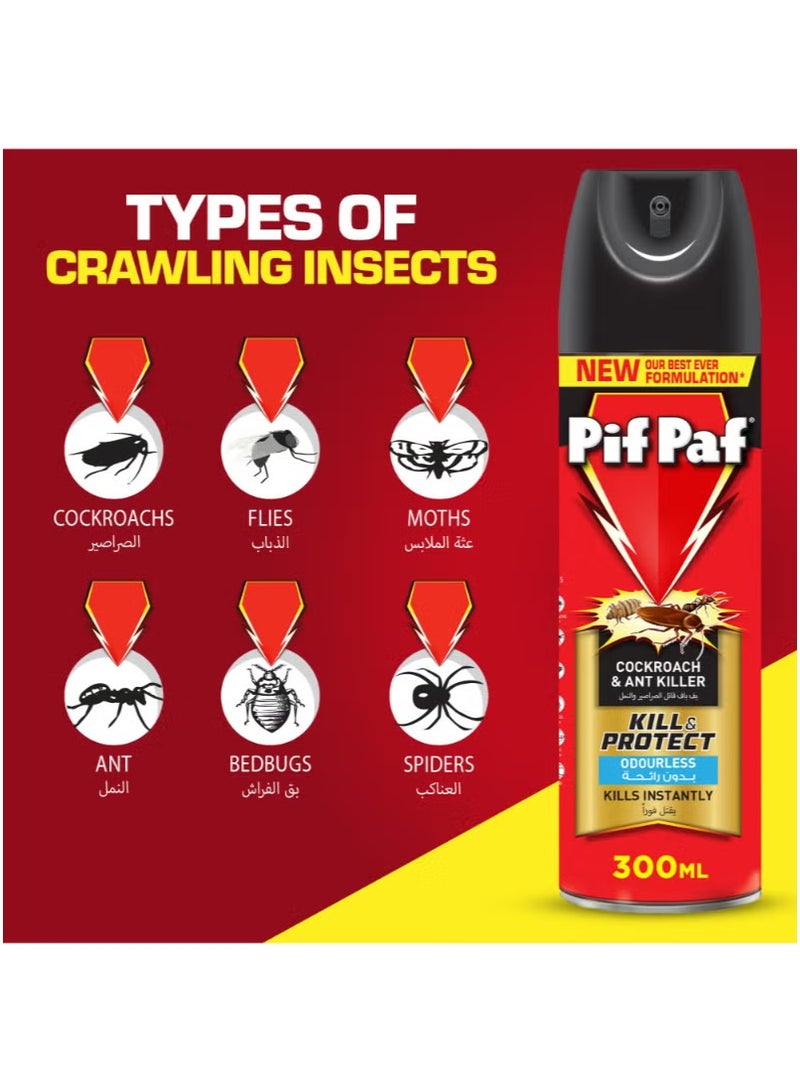 Pif Paf Cockroach And Ant Killer Insta Kill Odourless Killer Spray 300ml - Image 2