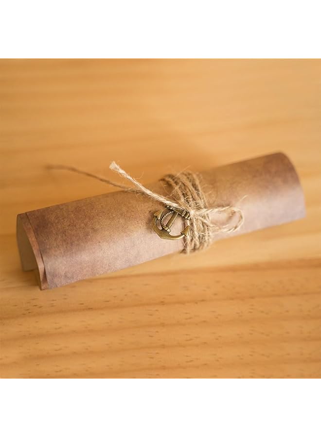 إيروريكس مجموعة ورقية ومظاريف عتيقة، ورق كتابة ومظاريف، تتضمن أوراقًا، أوراق خطابات عتيقة، مظاريف كرافت، إكسسوارات ريترو، مجموعة من 6 حبال - Image 4