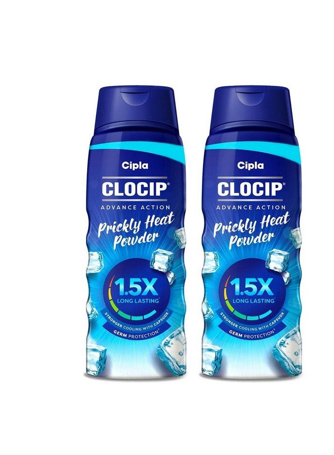 Cipla Clocip Advance Action Prickly Heat Powder (150G, Pack Of 2) - Image 1