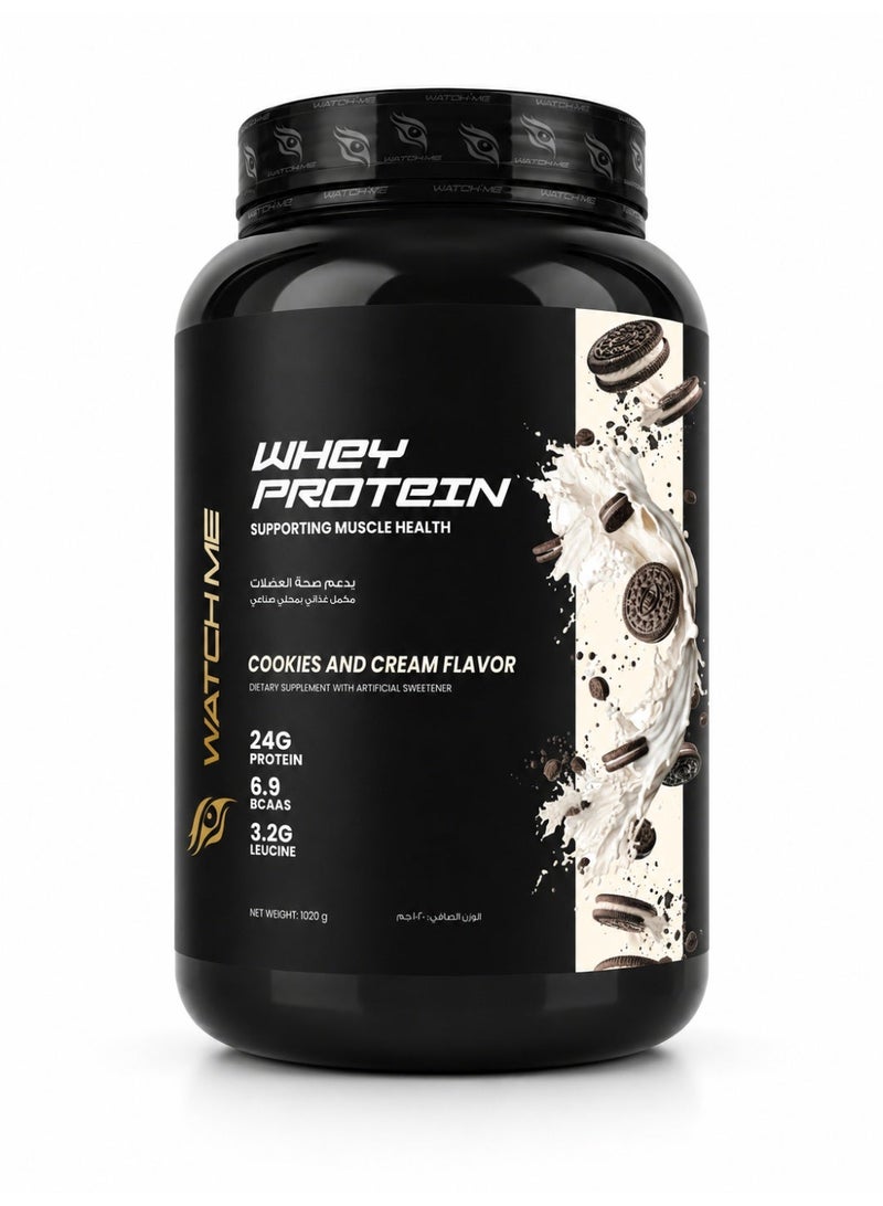 Watchme Whey Protein, Cookies and Cream Flavor, 30 Servings - Image 1