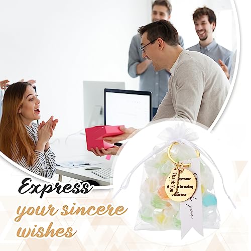 Yinkin 72 Pcs Employee Appreciation Keychain Gift Bulk Thank You Gifts for Coworker Team Staff Graduation(Gold) - Image 3