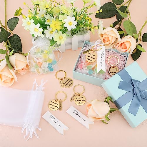 Yinkin 72 Pcs Employee Appreciation Keychain Gift Bulk Thank You Gifts for Coworker Team Staff Graduation(Gold) - Image 5