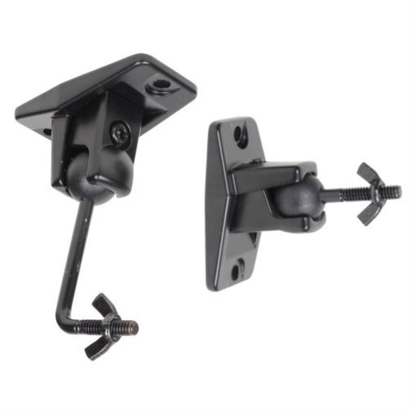 VideoSecu Speaker Wall Ceiling Mount Bracket One Pair for Universal Satellite fits Keyhole and Thread Hole with 14 20 Threads 4mm and 5mm Black 1ST
