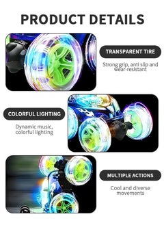 GROIC Remote Control Car, Stunt RC Car Invincible 360°Rolling Twister with Colorful Lights & Music Switch, Rechargeable Remote Control Car for Boys and Girls  - Image 5