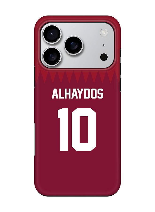 Stylizedd Tough Pro Magnetic Case for iPhone 17 Pro, Dual Layer hybrid PC + TPU Mobile Cover Matte - Football - Qatar,  Alhaydos