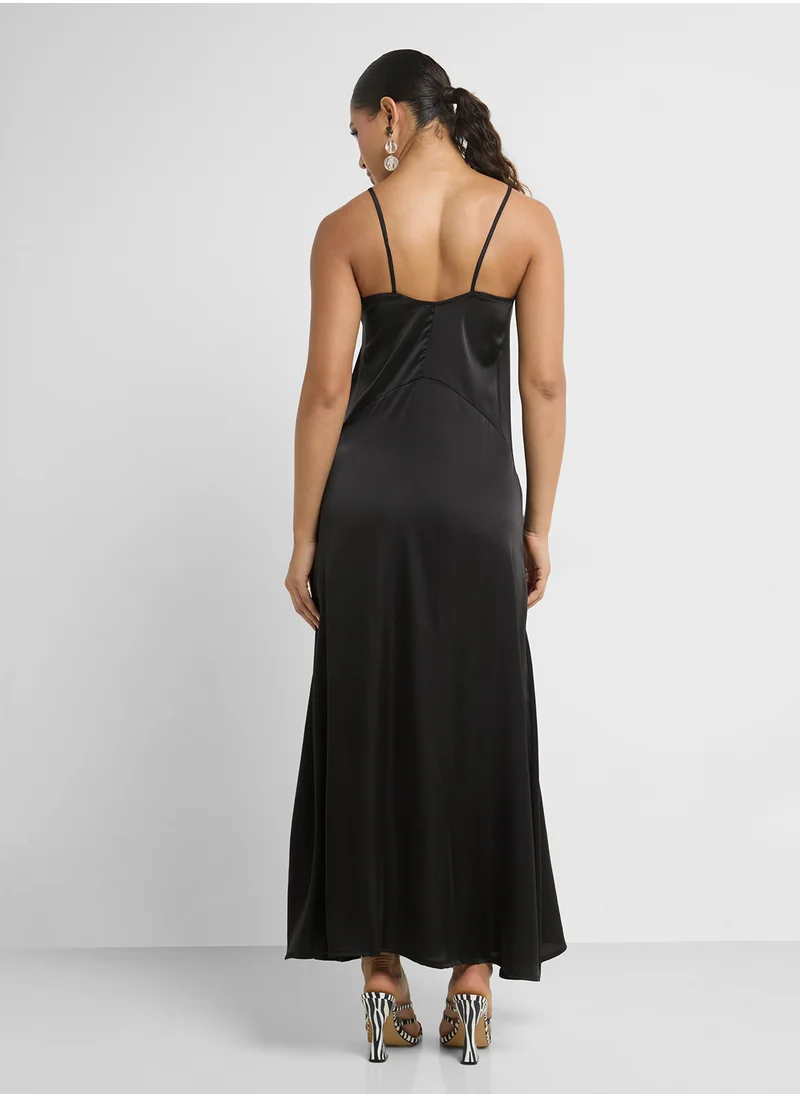 Ginger Strappy Satin Slip Dress