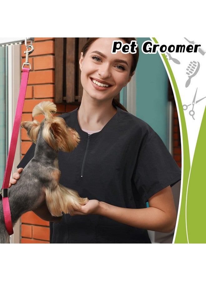 Bonuci Bonuci 4 Pack Pet Grooming Work Clothes with Zipper, 3XL Size, Anti Static Splash Proof Barber Smock Pet Dog Grooming Smocks Cosmetologist Uniforms for Pet Shop Women Men - Image 4