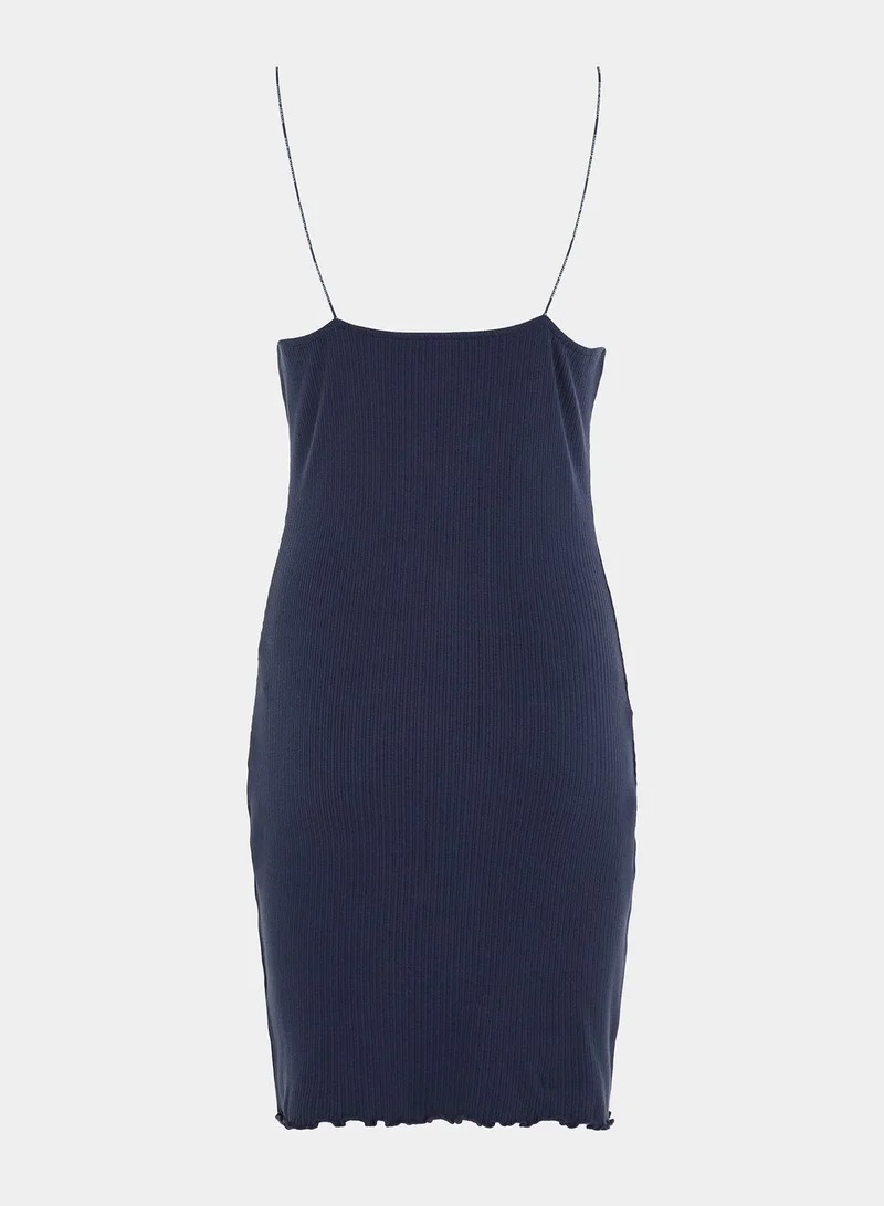 TOMMY JEANS Strappy Ribbed Knitted Dress